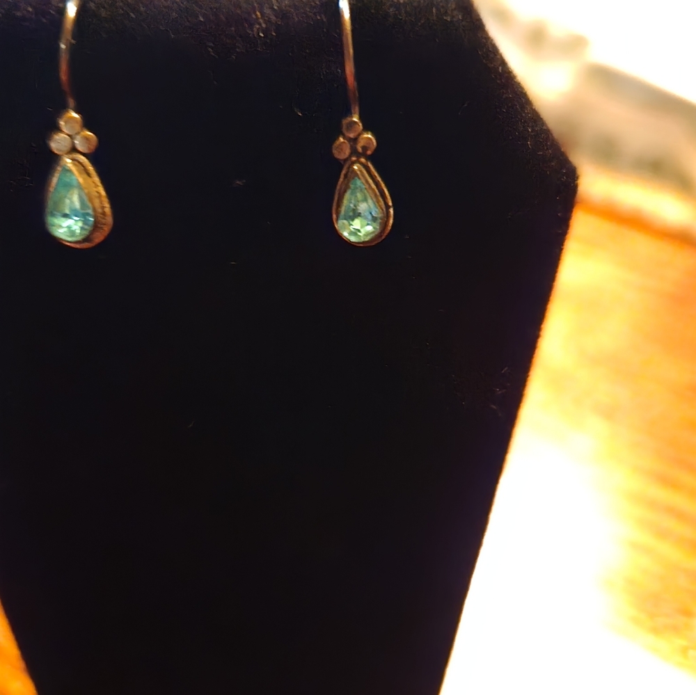 Aquamarine earrings.